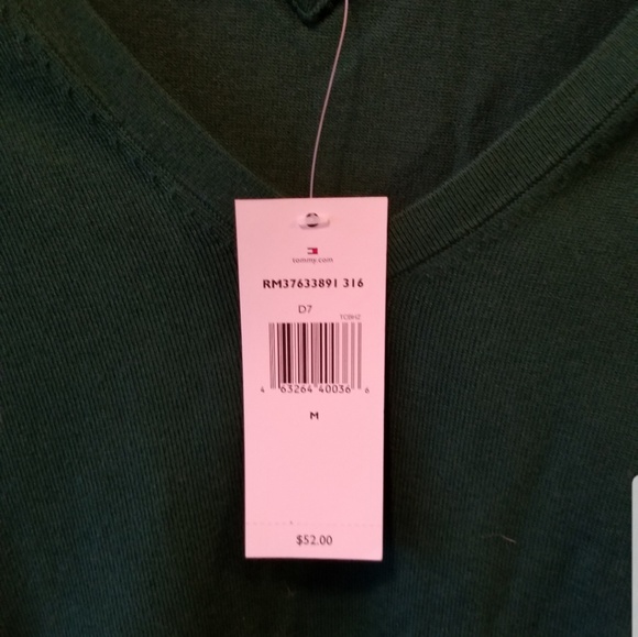 NWT- Tommy Hilfiger Hunter Green Ivy Sweater - Picture 2 of 5